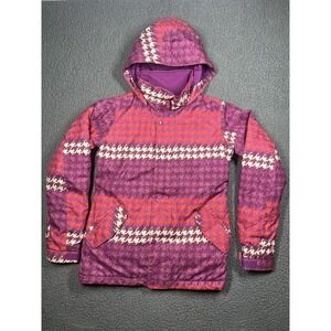 Burton DryRide Youth Girls Large 14-16 Hooded Snowboard Pink Echo Jacket